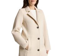 Kurzmantel TOM TAILOR, Damen, Gr. XXL, sand stone beige, Web, Obermaterial: 67% Polyester, 25% Viskose, 8% Elasthan, unifarben, regular fit knielang, gerader Abschluss, Mäntel Kurzmantel, mit Taschen
