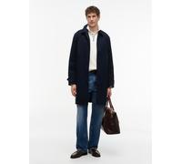 Kurzmantel TOMMY HILFIGER "UNLINED CARCOAT", Herren, Gr. L, navy blau, Web, Obermaterial: 97% Baumwolle, 3% Elasthan, ca. Mitte Oberschenkel, Mäntel Kurzmantel (45582461-L) navy blau