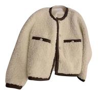 Kurzmantel Übergroßer Shearling Kurzmantel Klassischer Stil Mantel Damen Angebote