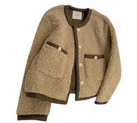 Kurzmantel Übergroßer Shearling Kurzmantel Klassischer Stil Mantel Damen Angebote