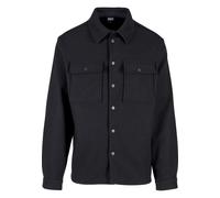 Urban Classics Plain Overshirt Männer Langarmhemd schwarz Basics