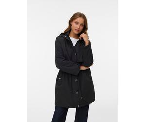 Kurzmantel VERO MODA "VMGAIL MAYA COAT BOO", Damen, Gr. XS, schwarz, Web, Obermaterial: 100% Polyester, unifarben, regular fit, Mäntel Kurzmantel (31408466-XS) schwarz
