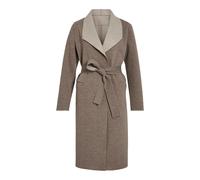 Kurzmantel VILA "VIJUICE COAT - NOOS", Damen, Gr. M, beige (natural melange), Web, Obermaterial: 80% Polyester, 10% Polyacryl, 10% Viskose, unifarben, regular fit knielang, V-Ausschnitt, Mäntel Kurzma