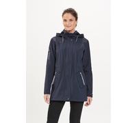 Kurzmantel WHISTLER "ISOBEL", Damen, Gr. 42, blau (dunkelblau), 96% Polyester, 4% Elasthan, unifarben, lang, ohne Ausschnitt, Mäntel Parka, mit komfortablem Langschnitt (86359435-42) dunkelblau