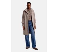 Kurzmantel ZERO "Damen mit Stehkragen", Damen, Gr. 44, beige (taupe melange), Obermaterial: 83% Polyester, 9% Polyacryl, 8% Viskose. Futter: 52% Polyester, 48% Viskose, gerade kurz, weit, Mäntel Kurzm