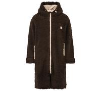 Kurzmantel ZWILLINGSHERZ "Oversize Teddy Windjacke ZH", Damen, Gr. S/M, dunkelbraun, Obermaterial: 100% Polyester, Mäntel Kurzmantel, weiches Teddy-Material, Kapuze, Reißverschluss, seitliche Taschen