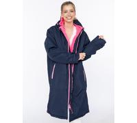 Kurzmantel ZWILLINGSHERZ "Oversize Windjacke ZH", Damen, Gr. L/XL, blau (marine), Web, Obermaterial: 100% Polyester, kontrastfarbene Details, unifarben, sehr weit kniebedeckend, ohne Ausschnitt, gerad