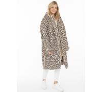 Kurzmantel ZWILLINGSHERZ "Oversize Windjacke ZH", Damen, Gr. L/XL, bunt (schwarz), Web, Obermaterial: 100% Polyester, kontrastfarbene Details, unifarben, sehr weit kniebedeckend, ohne Ausschnitt, gera