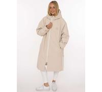 Kurzmantel ZWILLINGSHERZ "Oversize Windjacke ZH", Damen, Gr. L/XL, hellbeige, Web, Obermaterial: 100% Polyester, oversize knielang, ohne Ausschnitt, gerader Abschluss krempelbar,mit verstellbarem Klet