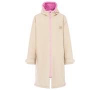 Kurzmantel ZWILLINGSHERZ "Oversize Windjacke ZH", Damen, Gr. S/M, beige, Web, Obermaterial: 100% Polyester, kontrastfarbene Details, unifarben, sehr weit kniebedeckend, ohne Ausschnitt, gerader Abschl