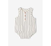 Kurzoverall ärmellos Jungen Baby wollweiß Gr. 80 von vertbaudet