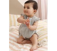 Kurzoverall aus Musselin Mädchen Baby salbeigrün Gr. 71 von vertbaudet