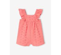 Kurzoverall Mädchen Baby mit Stickerei bonbon rosa Gr. 86 von vertbaudet