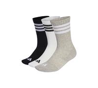 Kurzsocken ADIDAS ORIGINALS "Socken 3-Stripes Cushioned Sportswear Crew Socks 3er Pack", Herren, Gr. 37-39, bunt (schwarz, weiß, grau), Obermaterial: 59% Baumwolle CO. 37% Polyester PES. 3% Elasthan E