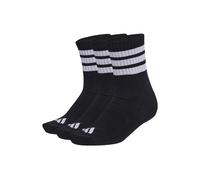 Kurzsocken ADIDAS ORIGINALS "Socken 3-Stripes Cushioned Sportswear Mid-Cut Socks 3er Pack", Herren, Gr. 46-48, schwarz, Obermaterial: 58% Baumwolle CO. 39% Polyester PES. 2% Elasthan EL. 1% Polyamid P