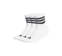 Kurzsocken ADIDAS ORIGINALS "Socken 3-Stripes Cushioned Sportswear Mid-Cut Socks 3er Pack", Herren, Gr. 40-42, weiß, Obermaterial: 58% Baumwolle CO. 39% Polyester PES. 2% Elasthan EL. 1% Polyamid PA.,
