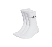 Kurzsocken ADIDAS ORIGINALS "Socken Linear Crew Cushioned 3er Pack", Herren, Gr. 37-39, weiß, Obermaterial: 75% Baumwolle CO. 22% Polyester PES. 2% Elasthan EL. 1% Nylon NY., Socken (94483047-37) weiß