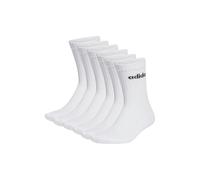 Kurzsocken ADIDAS ORIGINALS "Socken Linear Crew Cushioned 6er Pack", Herren, Gr. 40-42, weiß, Obermaterial: 75% Baumwolle CO. 22% Polyester PES. 2% Elasthan EL. 1% Nylon NY., Socken (29748933-40) weiß