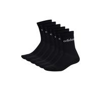 Kurzsocken ADIDAS ORIGINALS "Socken Linear Crew Cushioned 6er Pack", Herren, Gr. 46-48, schwarz, Obermaterial: 75% Baumwolle CO. 22% Polyester PES. 2% Elasthan EL. 1% Nylon NY., Socken (74116519-46) s