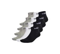 Kurzsocken ADIDAS ORIGINALS "Socken Linear Cushioned Ankle 12er Pack", Herren, Gr. 37-39, bunt (schwarz, grau, weiß), Obermaterial: 71% Baumwolle CO. 26% Polyester PES. 2% Elasthan EL. 1% Nylon NY., S