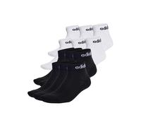 Kurzsocken ADIDAS ORIGINALS "Socken Linear Cushioned Ankle 12er Pack", Herren, Gr. 40-42, bunt (2xschwarz, 2xweiß), Obermaterial: 71% Baumwolle CO. 26% Polyester PES. 2% Elasthan EL. 1% Nylon NY., Soc