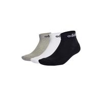 Kurzsocken ADIDAS ORIGINALS "Socken Linear Cushioned Ankle 3er Pack", Damen, Gr. 40-42, bunt (schwarz, grau, weiß), Obermaterial: 71% Baumwolle CO. 26% Polyester PES. 2% Elasthan EL. 1% Nylon NY., Soc