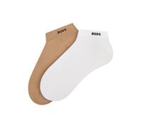 Kurzsocken BOSS "2P AS uni CC", Herren, Gr. 39-42, medium beige 261, Baumwollmischung, unifarben, elastisch, Socken, Verstärkung: Verlängerte Zehen- und Fersenpartie (11776518-39) medium beige 261