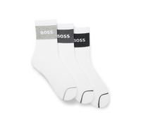 Kurzsocken BOSS "3P QS Rib Melange CC", Herren, Gr. 39-42, open miscellaneous 960, Baumwollmischung, gemustert, elastisch, Socken (97089515-39) open miscellaneous 960