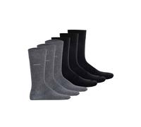 Kurzsocken BOSS "Socken 6er Pack", Herren, Gr. 43-46, schwarz (schwarz, grau), Obermaterial: 75% Baumwolle CO. 23% Polyamid PA. 2% Elasthan EL., Socken (40560556-43) schwarz, grau