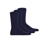 Kurzsocken BUGATTI "Socken 3er Pack", Herren, Gr. 43-46, blau (dunkelblau), Obermaterial: 78% Baumwolle CO. 20% Polyamid PA. 2% Elasthan EL., Socken (14618706-43) dunkelblau