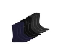 Kurzsocken BUGATTI "Socken 9er Pack", Herren, Gr. 39-42, bunt (schwarz, grau, dunkelblau), Obermaterial: 78% Baumwolle CO. 20% Polyamid PA. 2% Elasthan EL., Socken (60591152-39) schwarz, grau, dunkelb