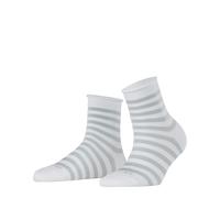 Kurzsocken BURLINGTON "Swansea", Damen, Gr. 36-41, weiß, Baumwollmischung, gestreift, Socken, Einheitsgröße 36-41, modernes Streifenmuster, Rollbündchen (67084731-36) weiß