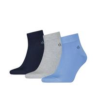 Kurzsocken CALVIN KLEIN "CK MEN QUARTER", Damen, Gr. 43-46, sky blau, Baumwollmischung, normal, Socken, Rippenbündchen, Cotton-Mix, elastisch (78277445-43) sky blau