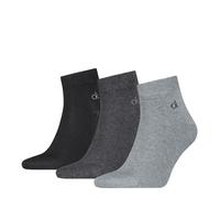 Kurzsocken CALVIN KLEIN "CK MEN QUARTER", Herren, Gr. 39-42, grau melange, Baumwollmischung, normal, Socken, Rippenbündchen, Cotton-Mix, elastisch (15236857-39) grau melange