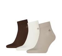 Kurzsocken CALVIN KLEIN "CK MEN QUARTER", Herren, Gr. 43-46, beige, braun, Baumwollmischung, normal, Socken, Rippenbündchen, Cotton-Mix, elastisch (83221540-43) beige, braun