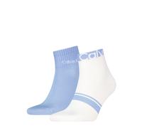 Kurzsocken CALVIN KLEIN "CK MEN QUARTER LOGO STRIPE", Herren, sky blau, Baumwollmischung, normal, Socken, mit breitem Rippenbündchen, Cotton-Mix (71110669-0) sky blau