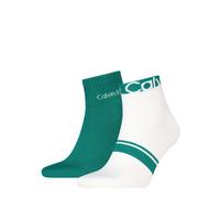 Kurzsocken CALVIN KLEIN "CK MEN QUARTER LOGO STRIPE", Herren, jade grün, Baumwollmischung, normal, Socken, mit breitem Rippenbündchen, Cotton-Mix (23971336-0) jade grün