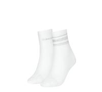 Kurzsocken CALVIN KLEIN "CK WOMEN SHORT SOCK 2P SPORT STRIPE", Damen, weiß, Obermaterial: 61% Baumwolle, 34% Polyamid, 4% Elasthan, 1% Viskose, Socken (50568915-0) weiß