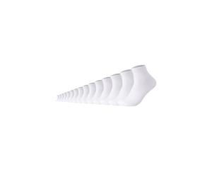 Kurzsocken CAMANO "15er Pack", Damen, Gr. 43-46, weiß, 80% Baumwolle, 17% Polyamid, 3% Elasthan, uni, Socken, 15er Pack, mit recycelter Baumwolle für angenehmen Tragekomfort (22334721-43) weiß