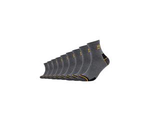 Kurzsocken CAMANO "9er Pack", Damen, Gr. 39-42, grau (dunkelgrau melange), 80% Baumwolle, 17% Polyester, 3% Elasthan, Colorblocking, Socken (24141638-39) dunkelgrau melange