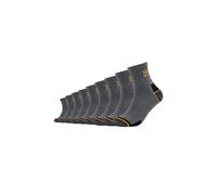Kurzsocken CAMANO "9er Pack", Damen, Gr. 47-49, grau (dunkelgrau melange), 80% Baumwolle, 17% Polyester, 3% Elasthan, Colorblocking, Socken (24141638-47) dunkelgrau melange