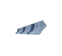 Kurzsocken CAMANO "9er Pack", Damen, Gr. 43-46, blau (denim meliert), 78% Baumwolle, 20% Polyamid, 2% Elasthan, uni, Socken (35083528-43) denim meliert