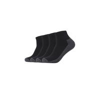 Kurzsocken CAMANO "Kurzsocken 4er Pack", Herren, Gr. 35-38, schwarz, 29% Polyester, 28% Viskose, 22% Baumwolle, 19% Polyamid, 2% Elasthan, , Colorblocking, Socken (94770039-35) schwarz