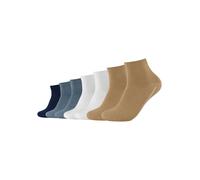 7er Pack camano Soft Bio-Baumwoll GOTS Quarter Socken 8420 - iced coffee 35-38
