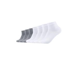 Kurzsocken CAMANO "ca-soft", Damen, Gr. 35-38, grau (weiß, grau), Baumwollmischung, unifarben, normal, Socken, mit hohem Baumwollanteil (84617837-35) weiß, grau