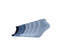 Kurzsocken CAMANO "ca-soft", Damen, Gr. 43-46, blau (denim, meliert), Baumwollmischung, meliert, normal, Socken, mit hohem Baumwollanteil (90237938-43) denim, meliert