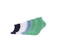 7er Pack camano Soft Bio-Baumwoll GOTS Quarter Socken 6610 - spring bud 43-46