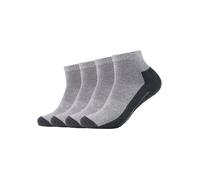 Camano Herren 5932 Sport Quarter 4 Paar Sportsocken, Grau (Grey 10), (Herstellergröße: 43/46) (4er Pack)
