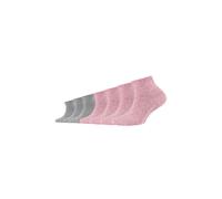 Kurzsocken CAMANO "Kurzsocken 7er Pack", Mädchen, Gr. 35-38, pink (chalk pink melange), 75% Baumwolle, 24% Polyamid, 1% Elasthan, uni, Socken (47260739-35) chalk pink melange