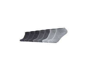 Kurzsocken CAMANO "Socken 7er Pack", Damen, Gr. 43-46, grau, Obermaterial: 80% Baumwolle CO. 17% Polyamid PA. 3% Elasthan EL., Socken (42827655-43) grau